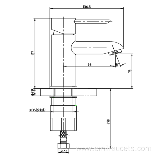 Single handle mixer tap sink faucet bathroom